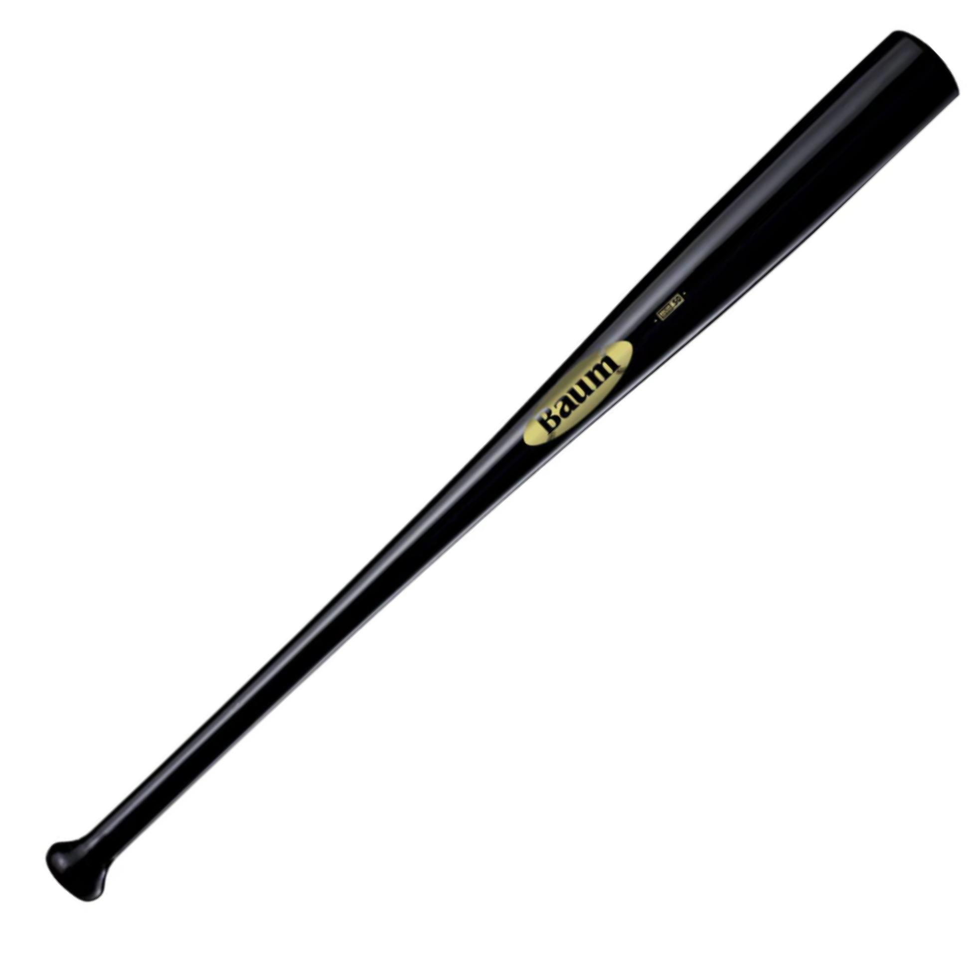 A photo of the Baum Bat Maple Standard Gold Stock Wood Baseball Bat in colour black.