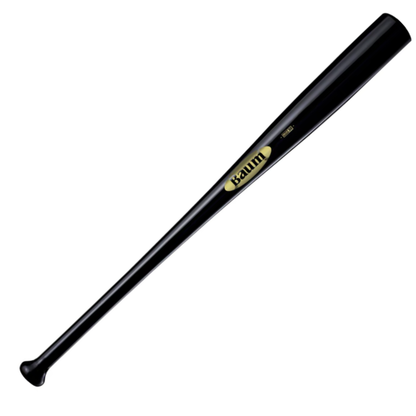A photo of the Baum Bat Maple Standard Gold Stock Wood Baseball Bat in colour black.