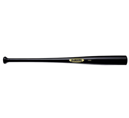 A photo of the Baum Bat Maple Standard Gold Stock Wood Baseball Bat in colour black
