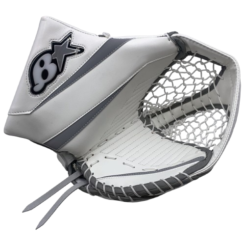 A photo of the Brian's Eclipse Senior Goalie Catcher in colour grey and white. 