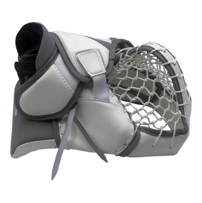 A photo of the Brian's Eclipse Senior Goalie Catcher in colour grey and white. 