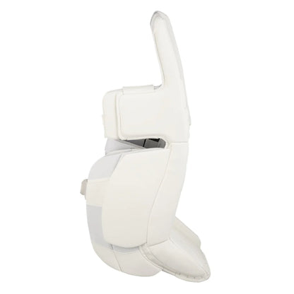 A photo of the CCM EFLEX 6.9 Intermediate Goalie Pads in colour white side view.