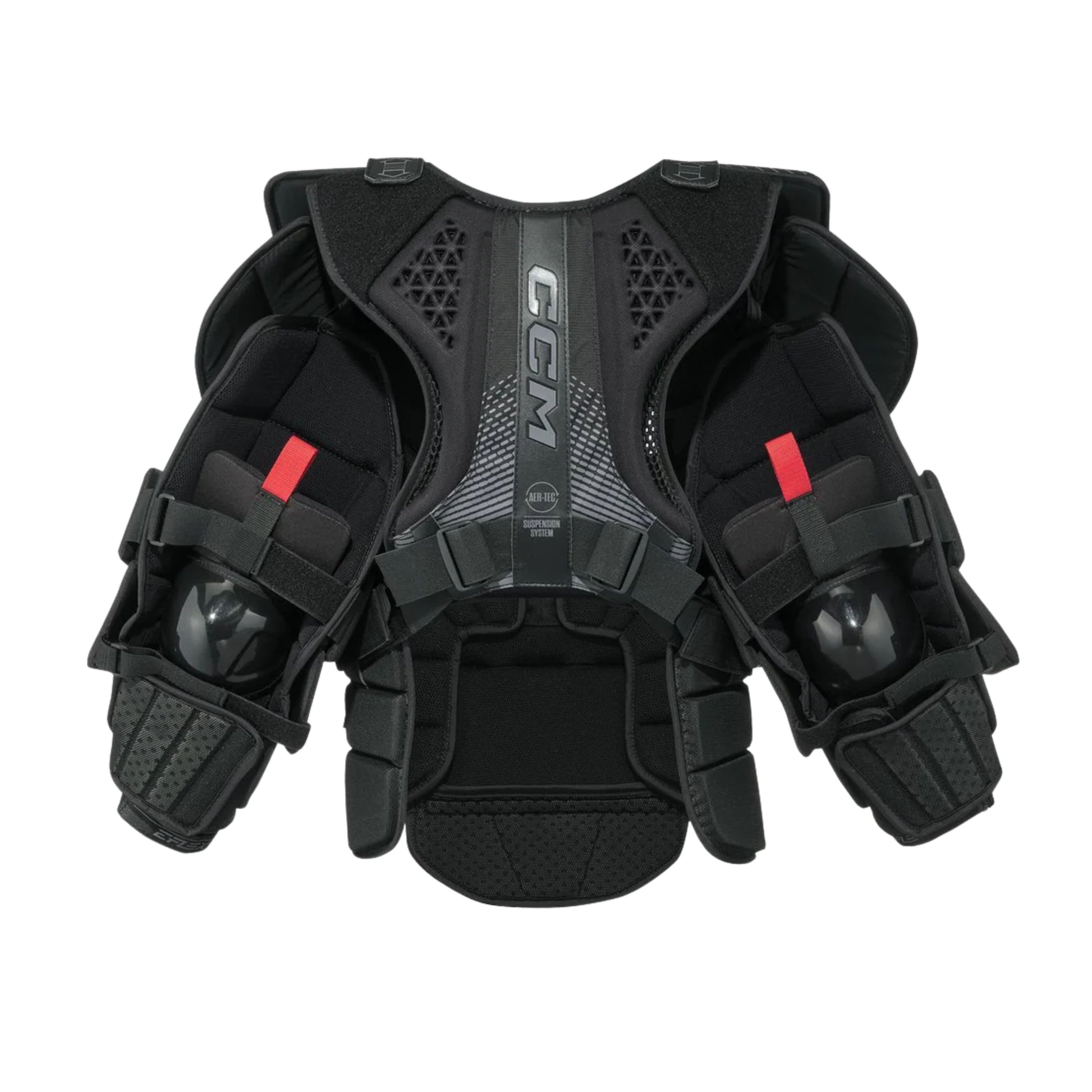 A photo of the CCM Extreme Flex 7 Senior Chest & Arm Protector in colour black and orange.