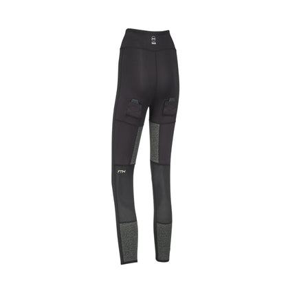 A photo of the CCM FTW Cut Protection Baselayer Pant with Jill Youth in colour black and grey.