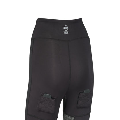 A photo of the CCM FTW Cut Protection Baselayer Pant with Jill Youth in colour black and grey.