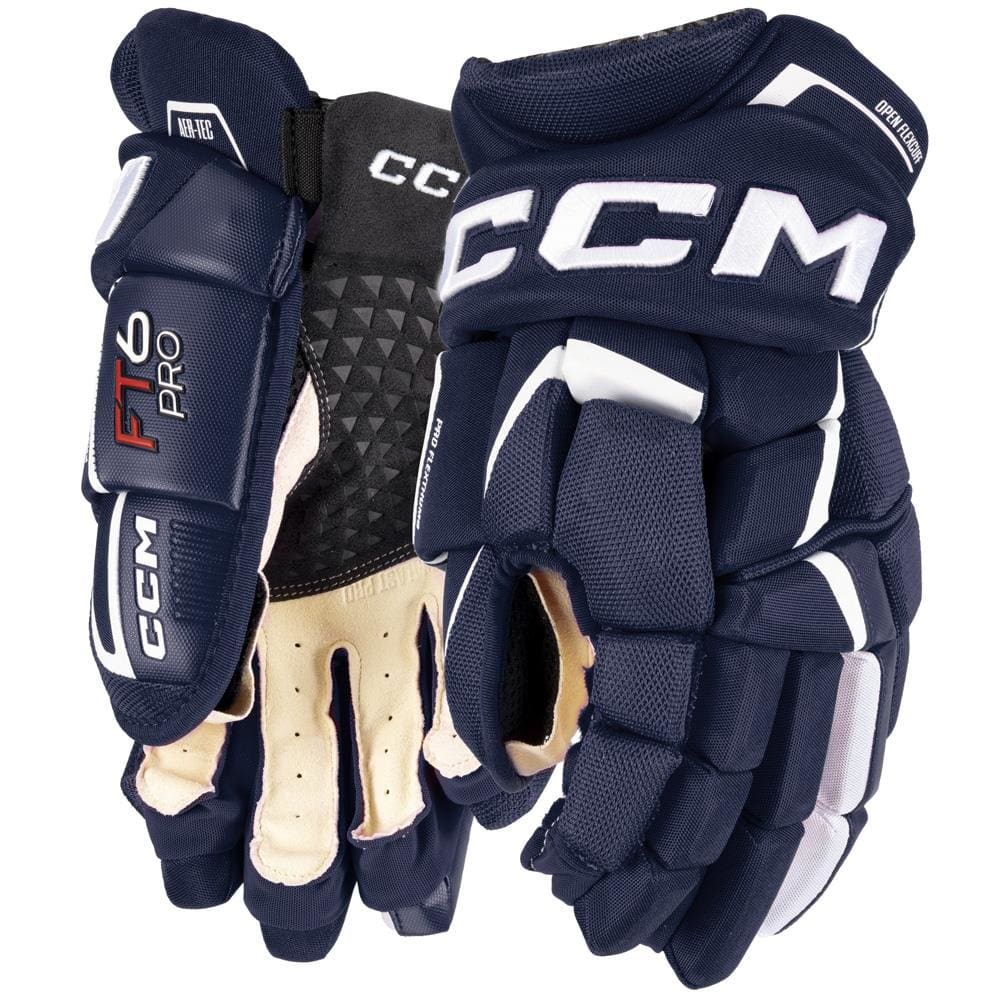 CCM JetSpeed FT6 Pro Junior Hockey Gloves (2023) Navy