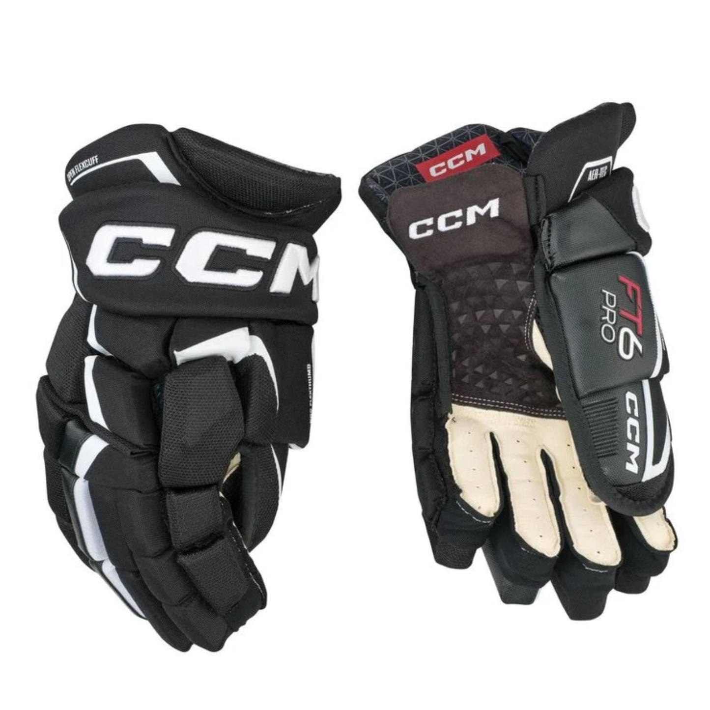 CCM JetSpeed FT6 Pro Junior Hockey Gloves (2023) Black