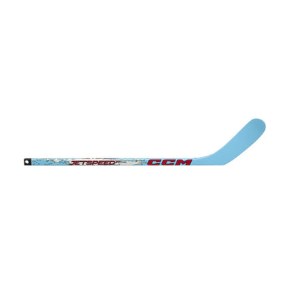 A photo of the CCM JetSpeed FT9 Pro Mini Stick (2026) in colour blue with Red writing.