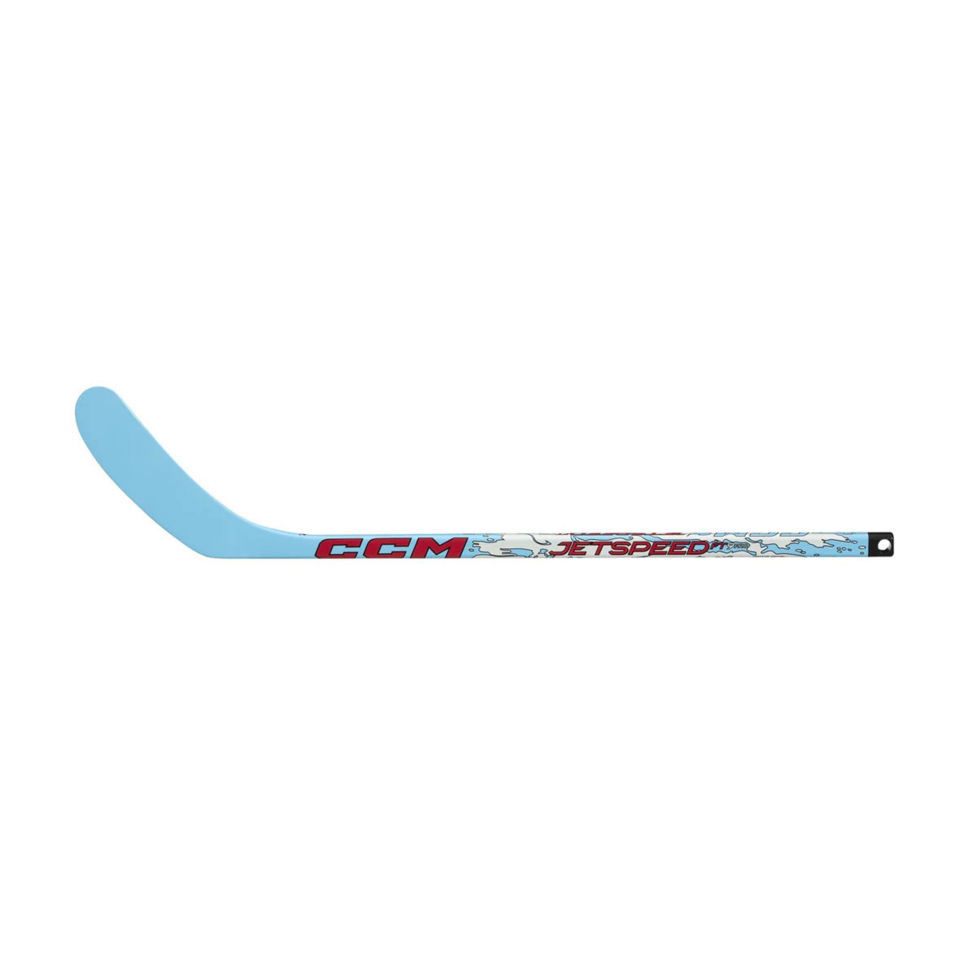 A photo of the CCM JetSpeed FT9 Pro Mini Stick (2026) in colour blue with Red writing.