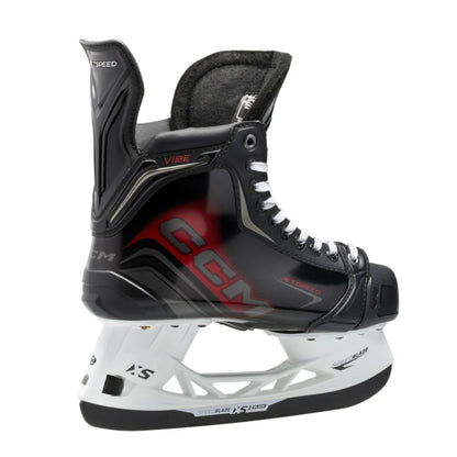 A photo of the CCM JetSpeed Vibe Hockey Skates in colour black and red.