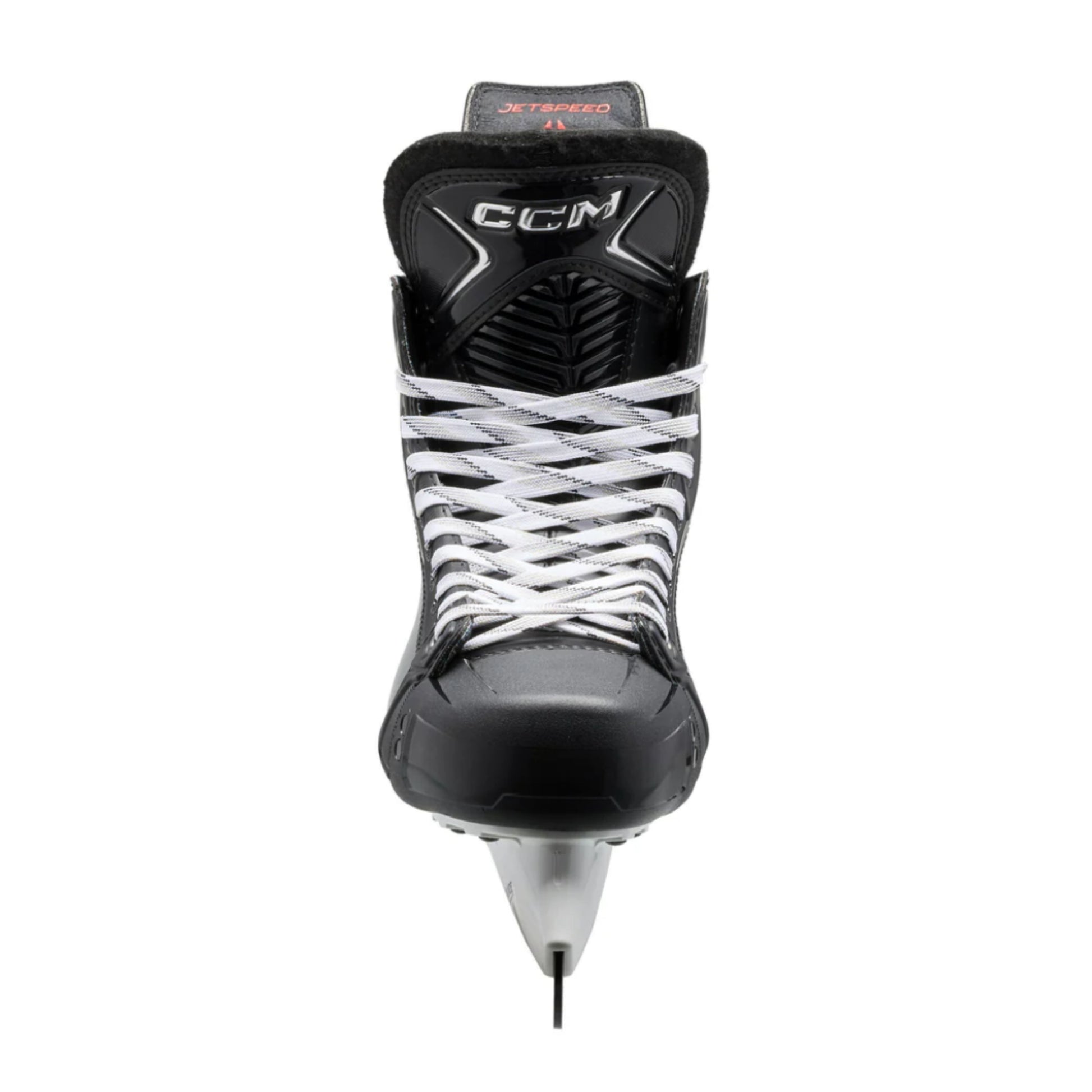 A photo of the CCM JetSpeed Vibe Hockey Skates in colour black and red.