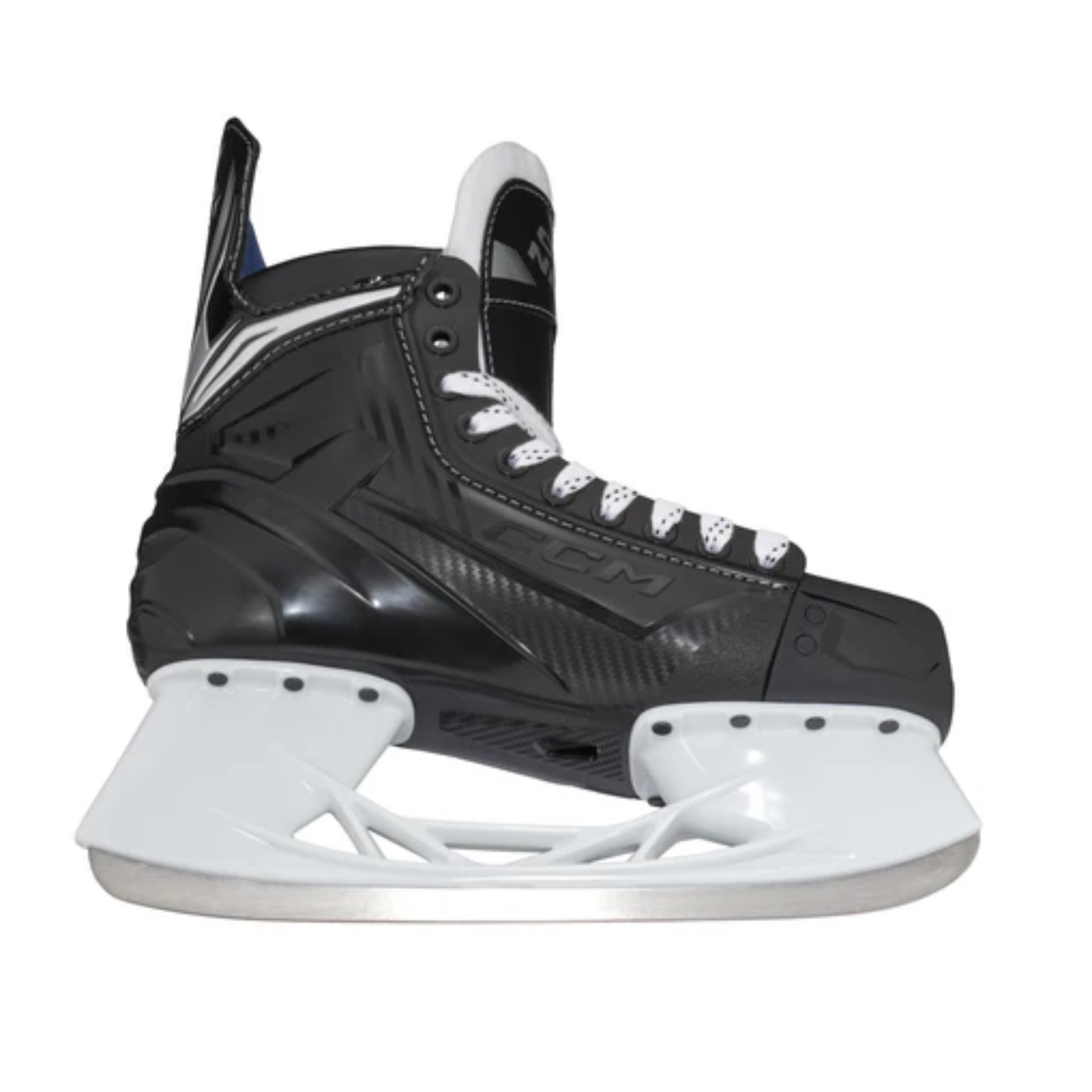 A photo of the CCM Next Intermediate Hockey Skates (2024) in colour black and white.