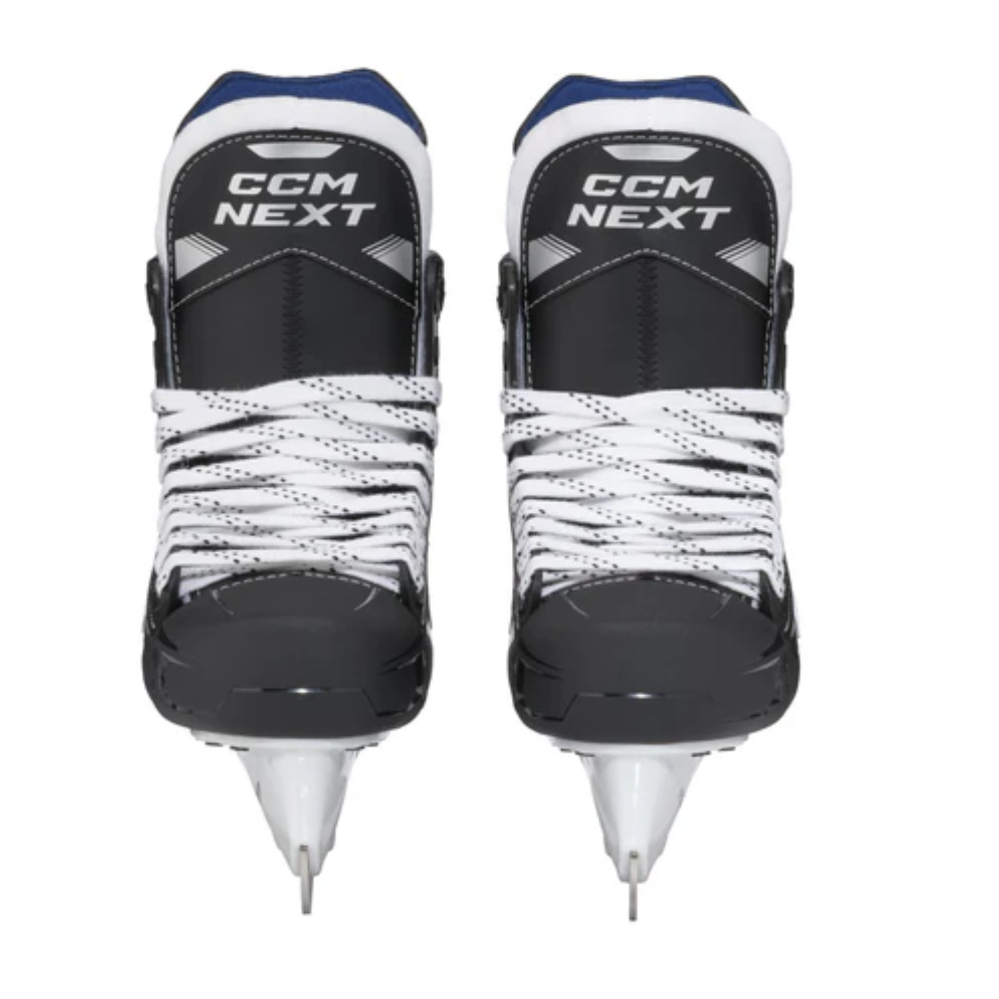 A photo of the CCM Next Intermediate Hockey Skates (2024) in colour black and white.