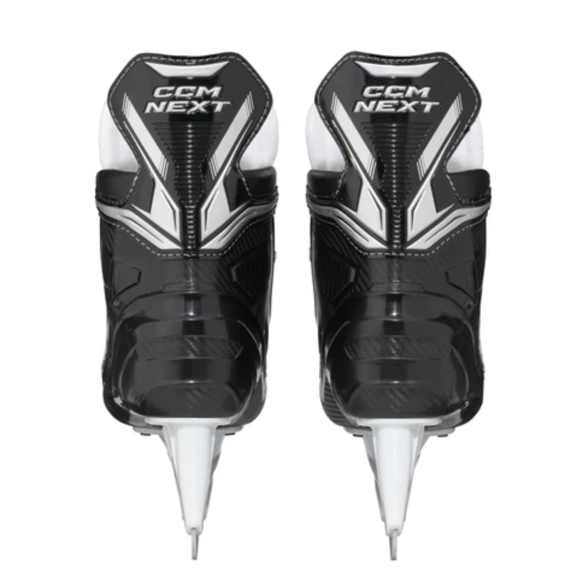 A photo of the CCM Next Intermediate Hockey Skates (2024) in colour black and white.
