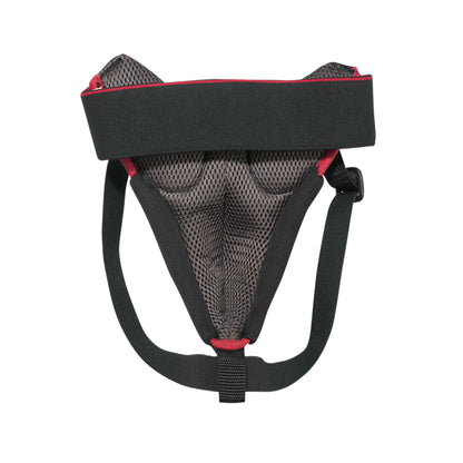 A photo of the CCM Phenom Goalie Pelvic Protector Junior in colour black and red and white.