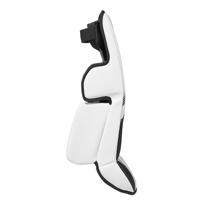 A photo of the CCM Phenom Youth Goalie Pads in colour white and black.
