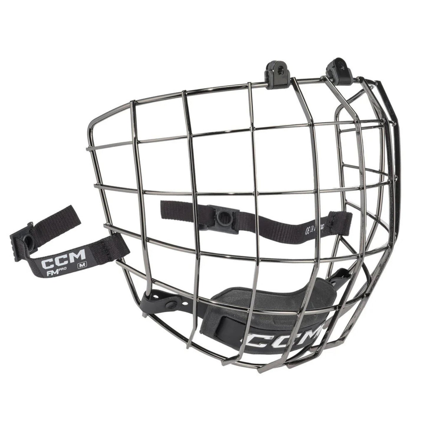 A photo of the CCM Pro Hockey Facemask in colour chrome.