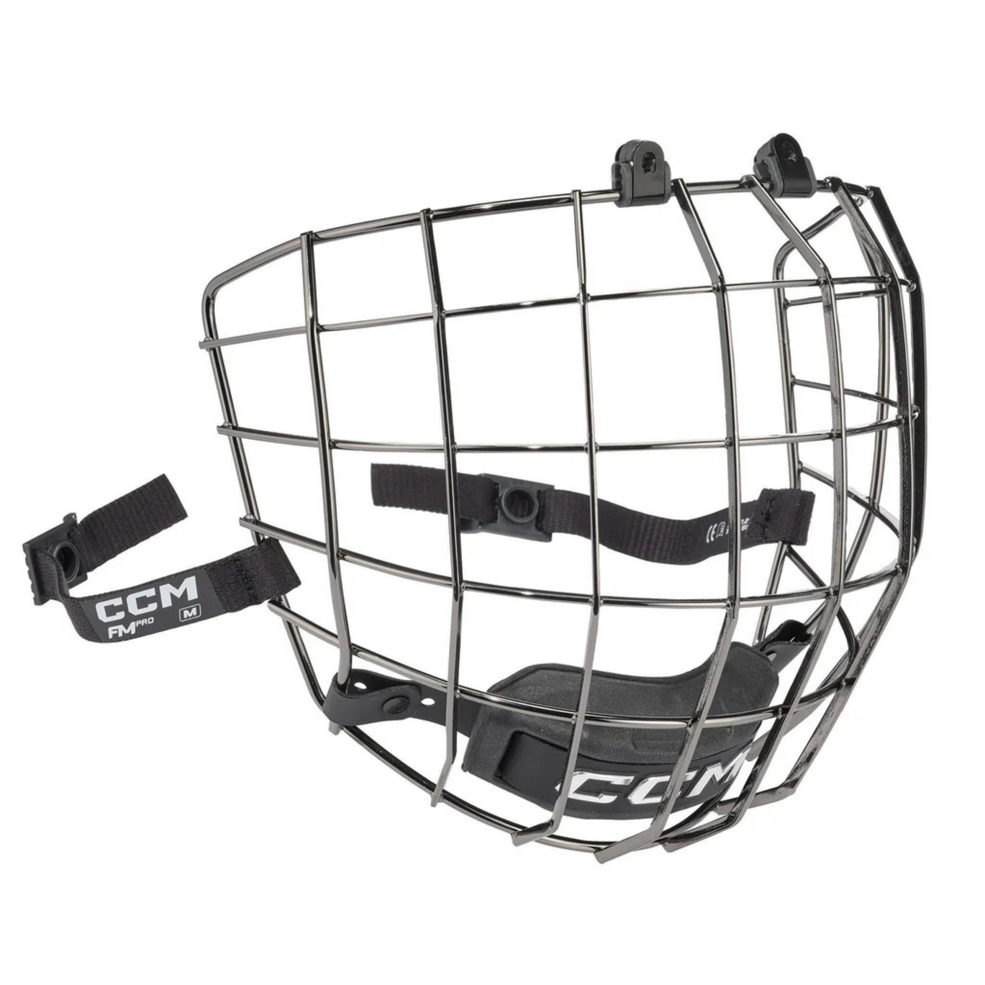 A photo of the CCM Pro Hockey Facemask in colour chrome.