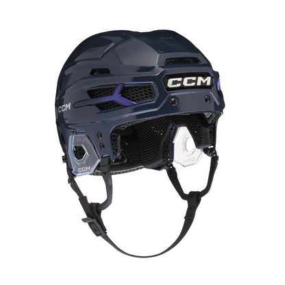 A photo of the CCM Tacks X Pro Hockey Helmet (2026) in colour navy.