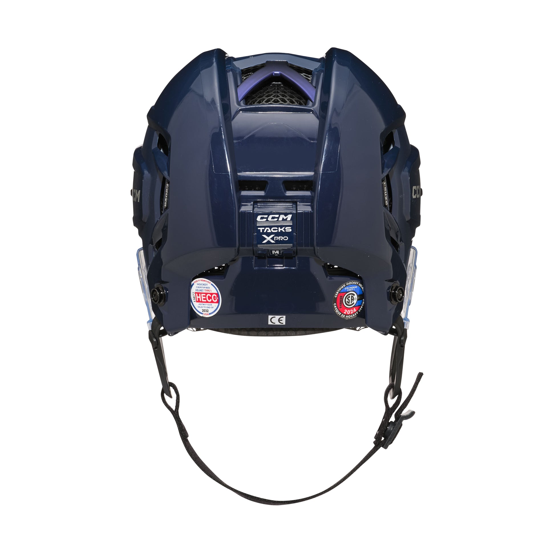 A photo of the CCM Tacks X Pro Hockey Helmet (2026) in colour navy.