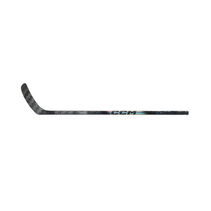 A photo of the CCM Ribcor Trigger 10 Pro Senior Hockey Stick in chrome and black.