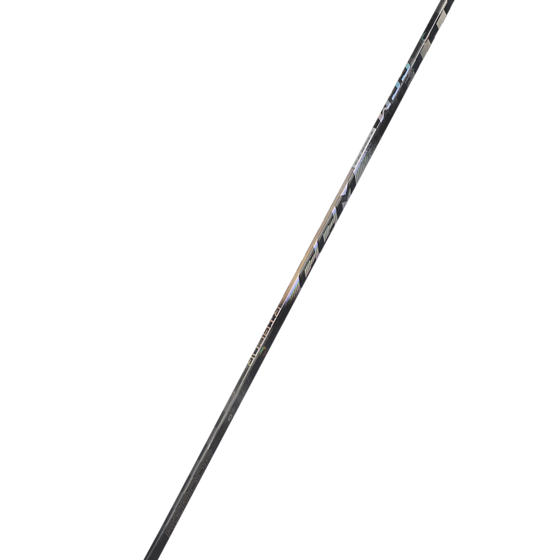 A photo of the CCM Ribcor Trigger 10 Pro Senior Hockey Stick in chrome and black.