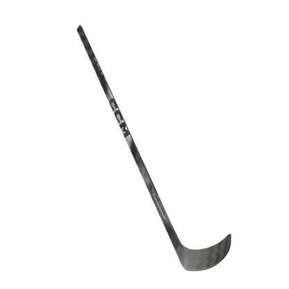 A photo of the CCM Ribcor Trigger 10 Pro Senior Hockey Stick in chrome and black.
