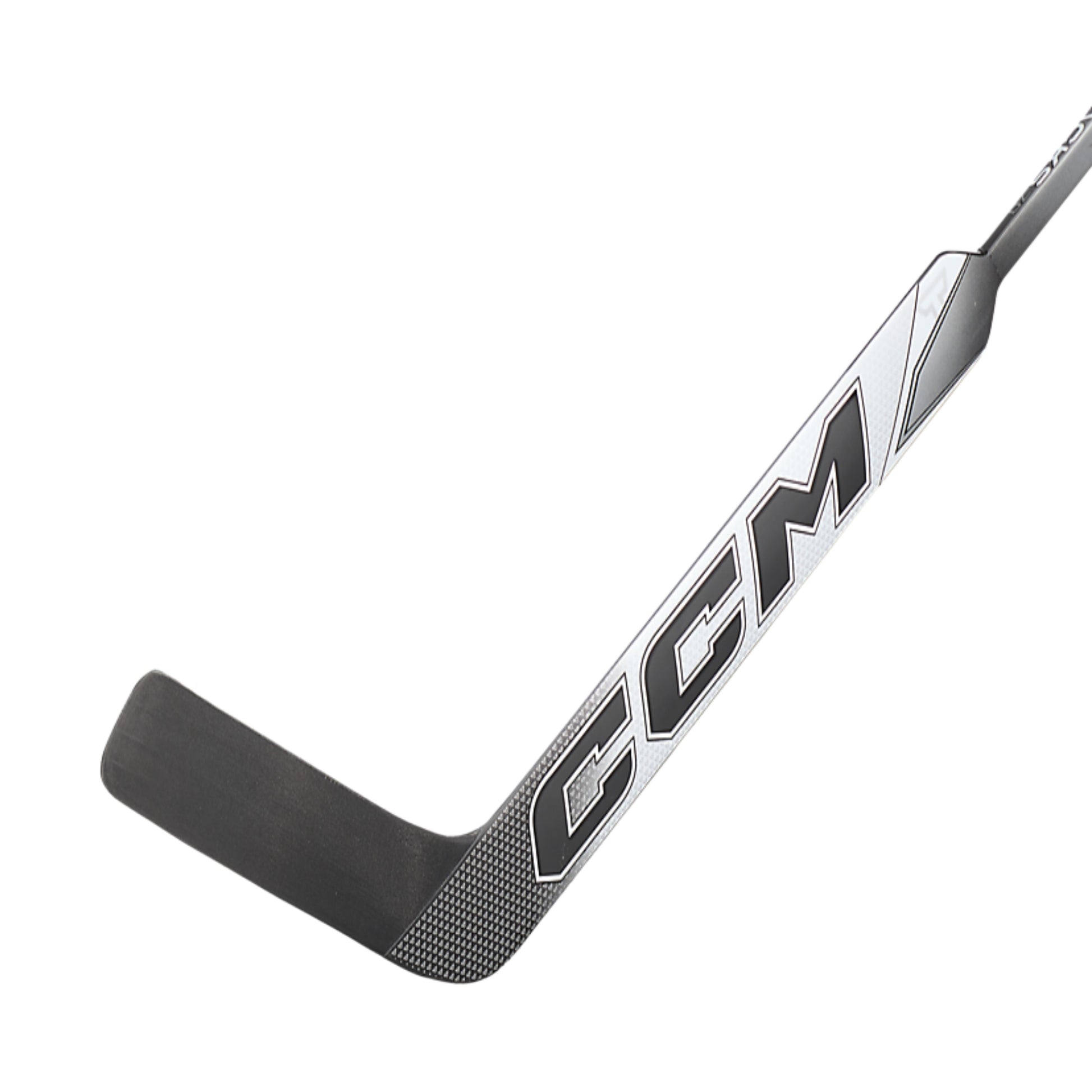 A photo of the CCM Tacks 70 P4 Senior Goalie Stick in colour white and black. 