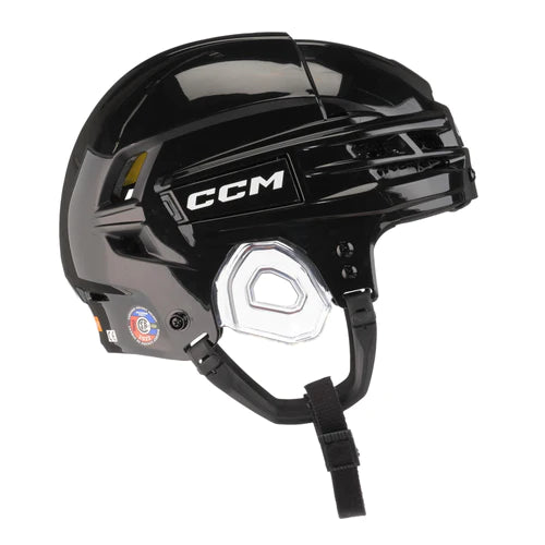 CCM Tacks 720 Senior Hockey Helmet (2023) SideA photo of the CCM Tacks 720 Hockey Helmet in colour black. Side view.