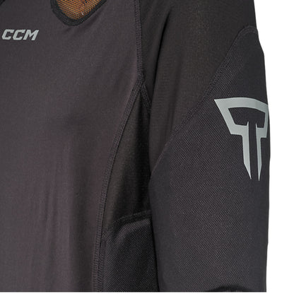 A photo of the CCM Tacks Goalie Tacks Pro Baselayer Top Senior in colour black.