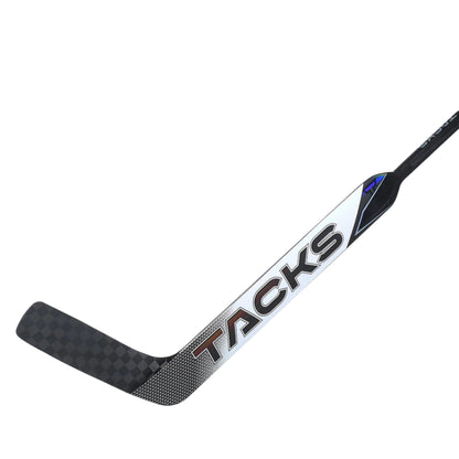 A photo of the CCM Tacks P1 Senior Goalie Stick (2026) in colour white and black.