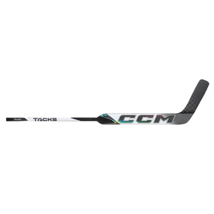 A photo of the CCM Tacks P1 Senior Goalie Stick (2026) in colour white and black.