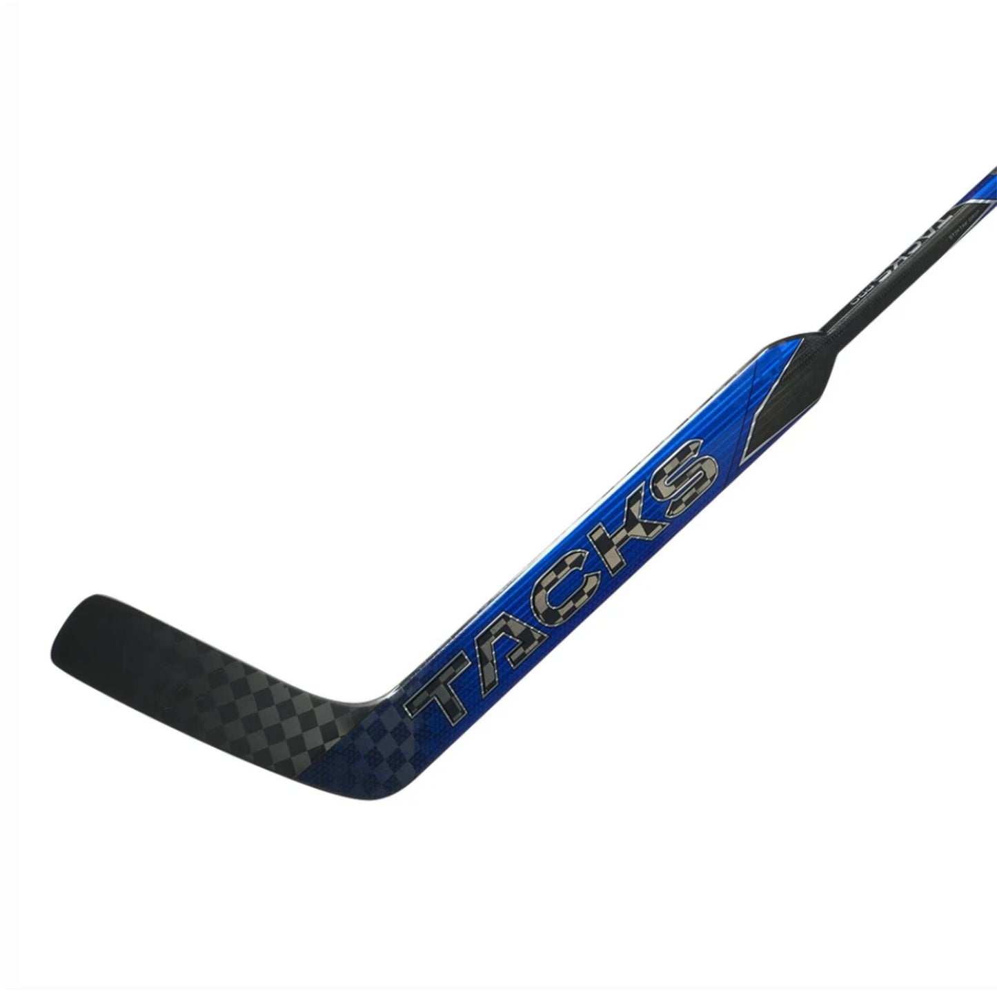 A photo of the CCM Tacks Pro P1 Intermediate Goalie Stick in colour royal blue.