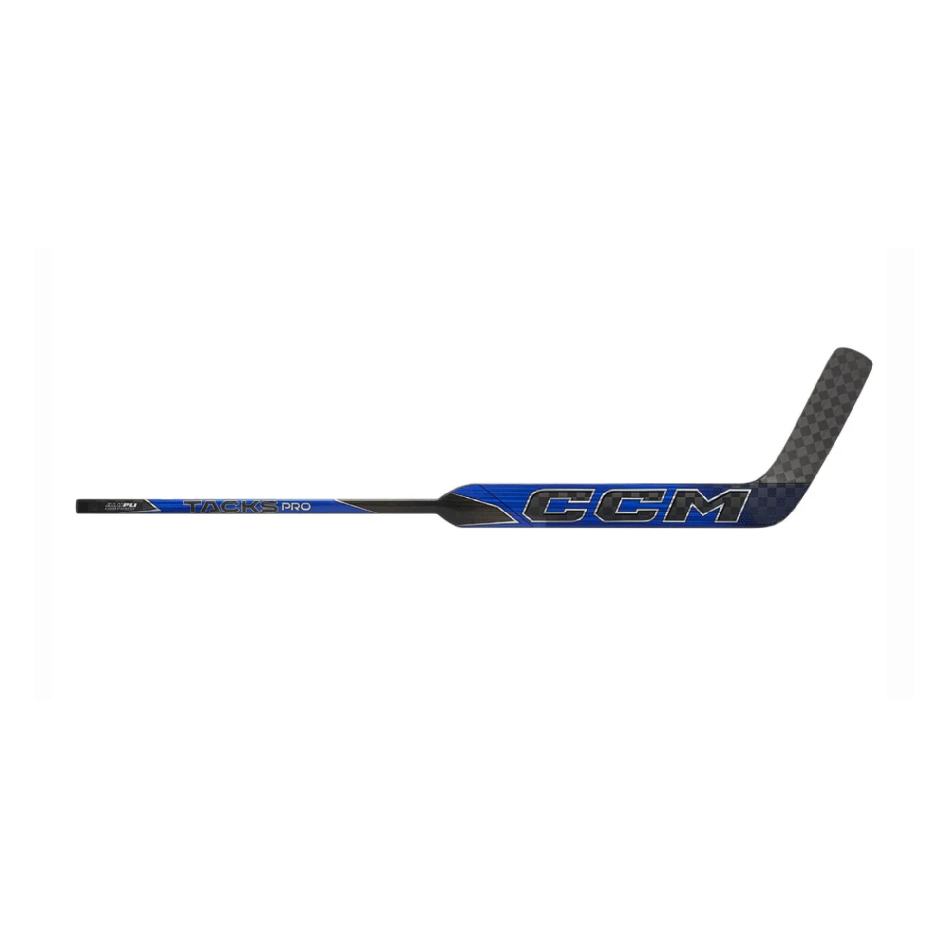 A photo of the CCM Tacks Pro P1 Intermediate Goalie Stick in colour royal blue.