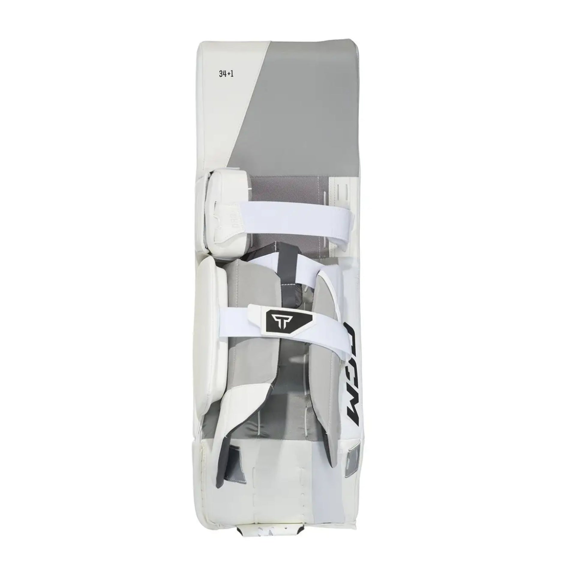 A photo of the CCM Tacks Pro Senior Goalie Pads (2026) in colour white.