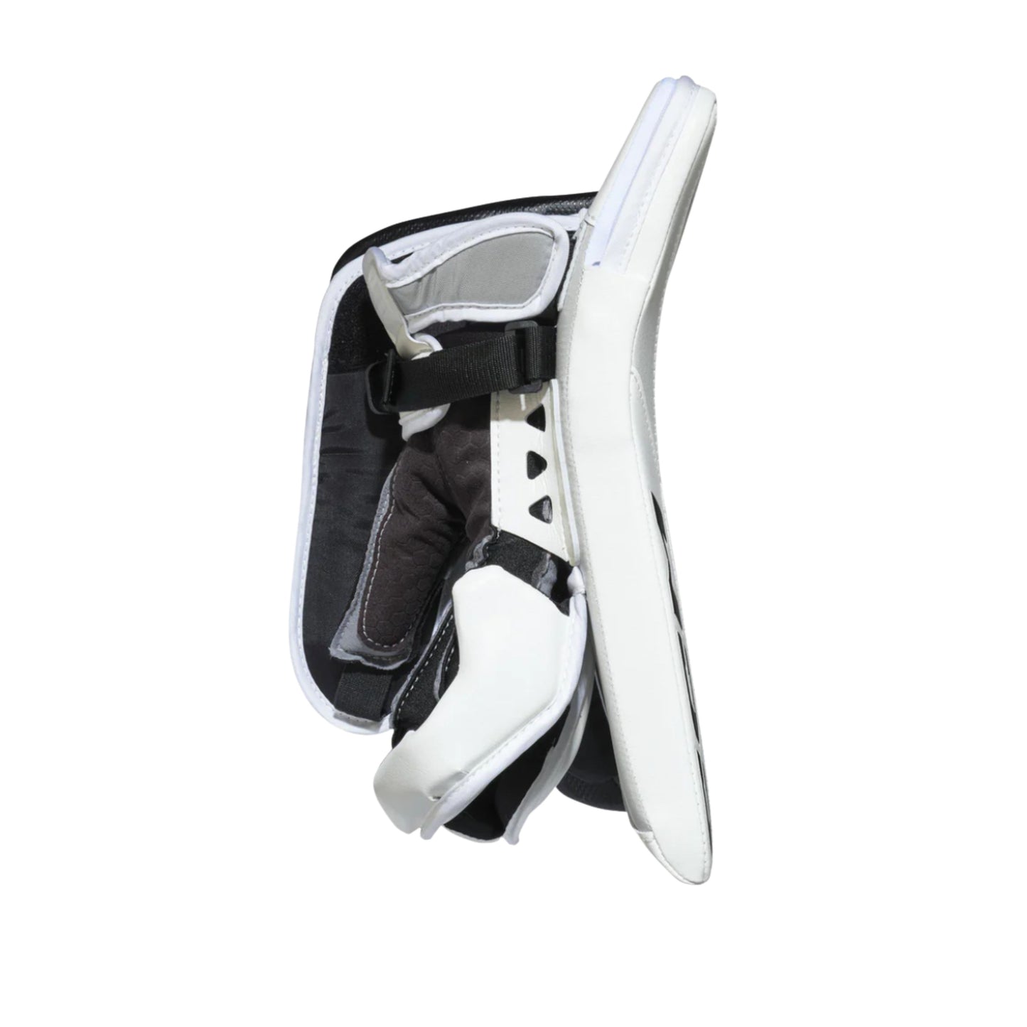 A photo of the CCM Tacks Senior Goalie Blocker (2026) in colour white.