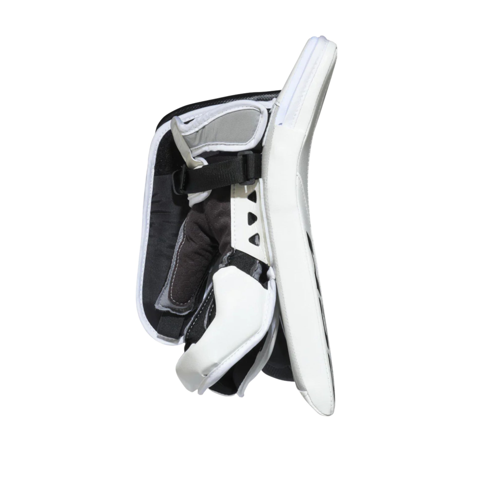 A photo of the CCM Tacks Senior Goalie Blocker (2026) in colour white.