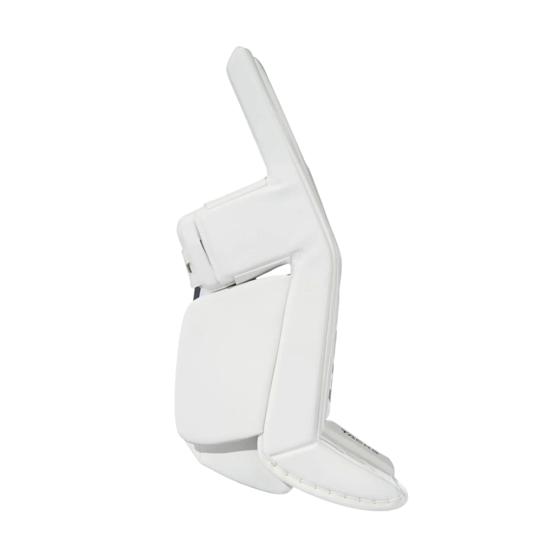A photo of the CCM Tacks Senior Goalie Pads (2026) in colour white.