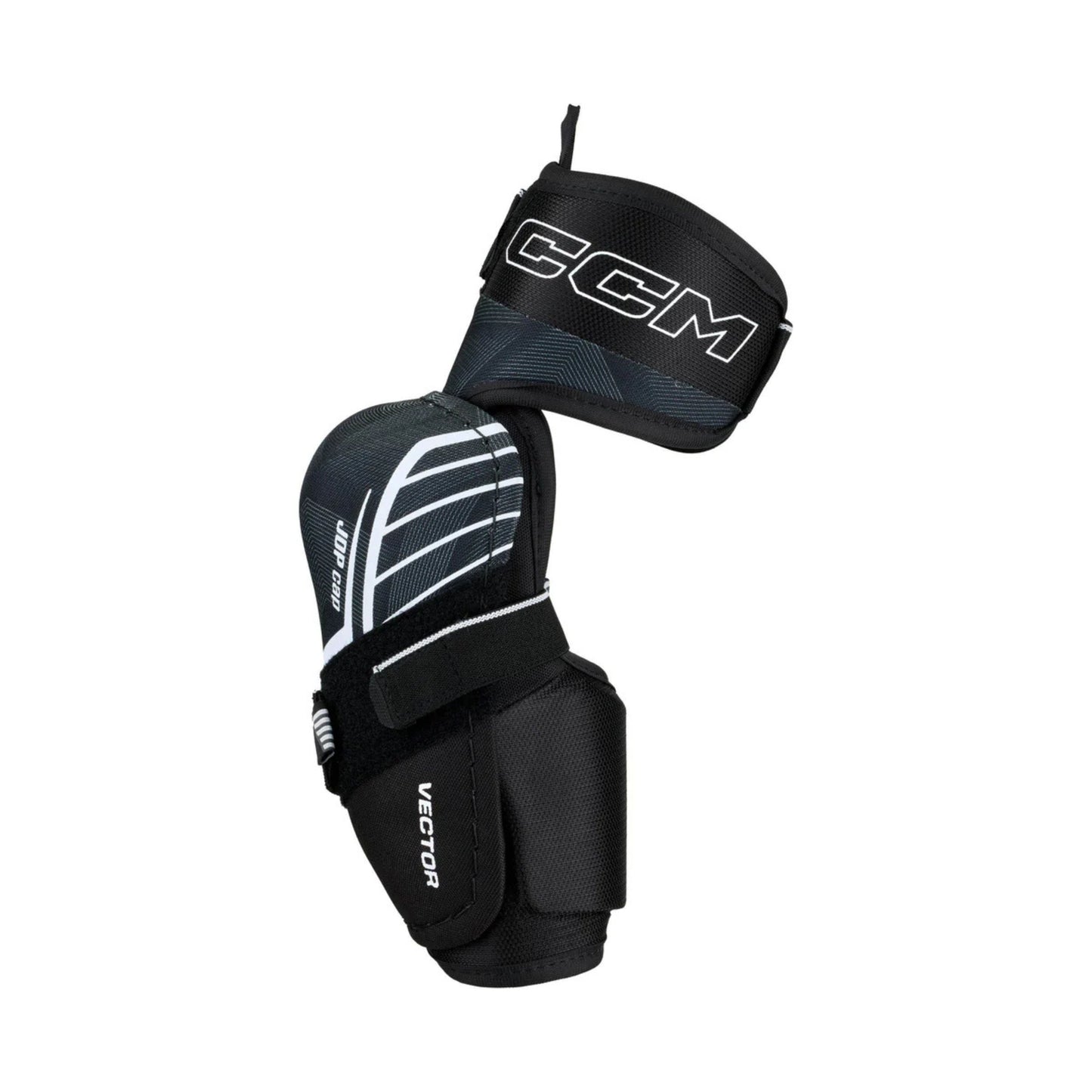 A photo of the CCM Tacks Vector Hockey Elbow Pads in colour navy blue and black.