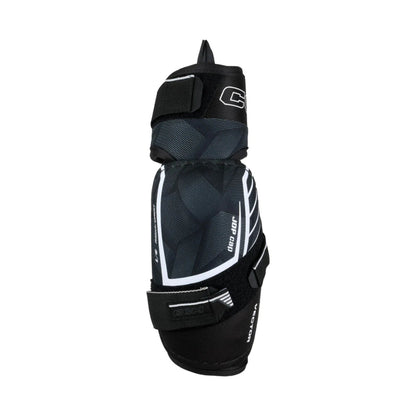 A photo of the CCM Tacks Vector Hockey Elbow Pads in colour navy blue and black.