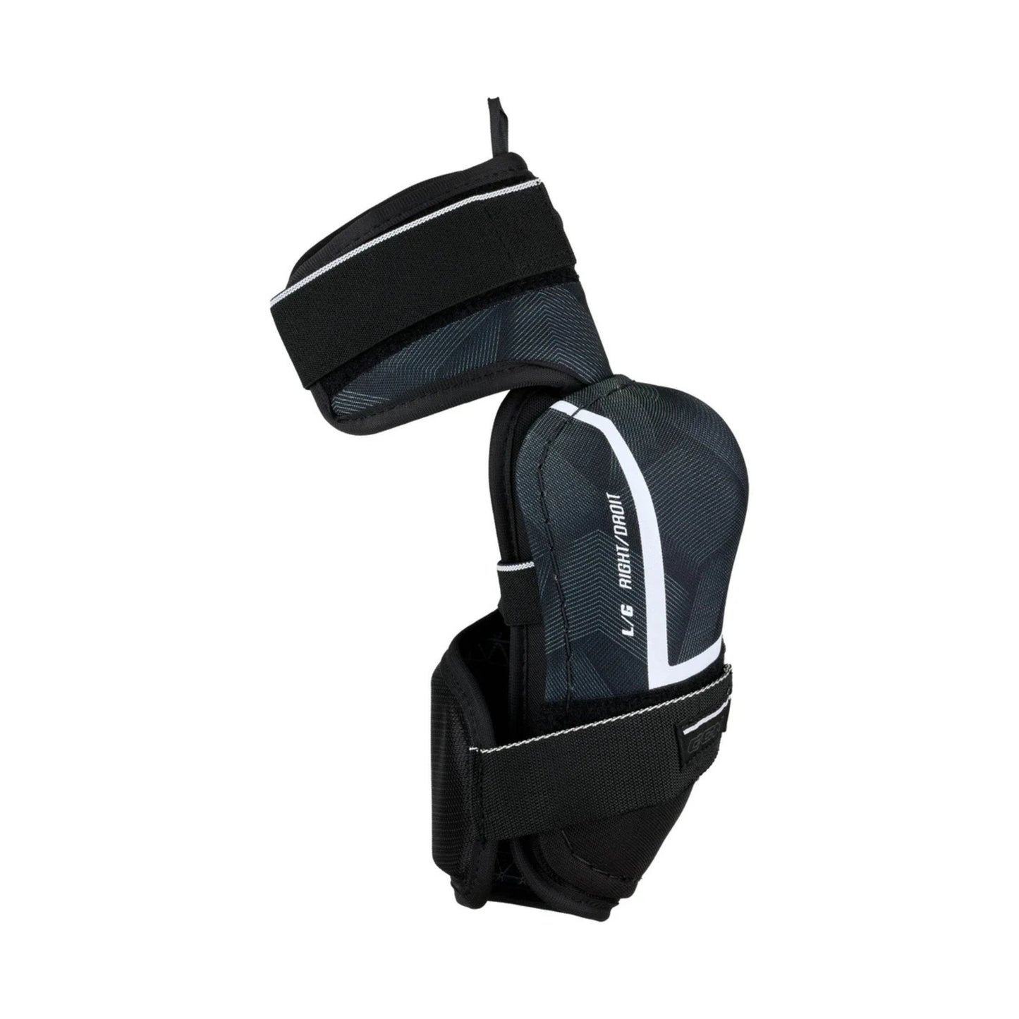 A photo of the CCM Tacks Vector Hockey Elbow Pads in colour navy blue and black.