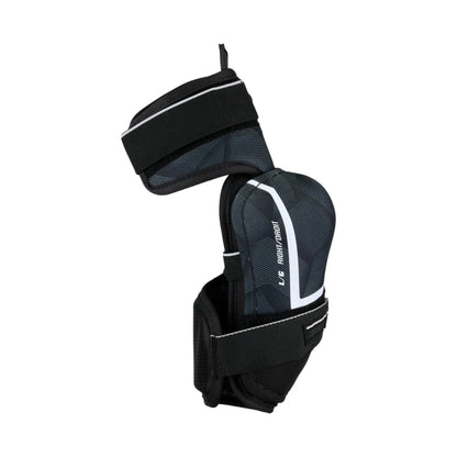 A photo of the CCM Tacks Vector Hockey Elbow Pads in colour navy blue and black.