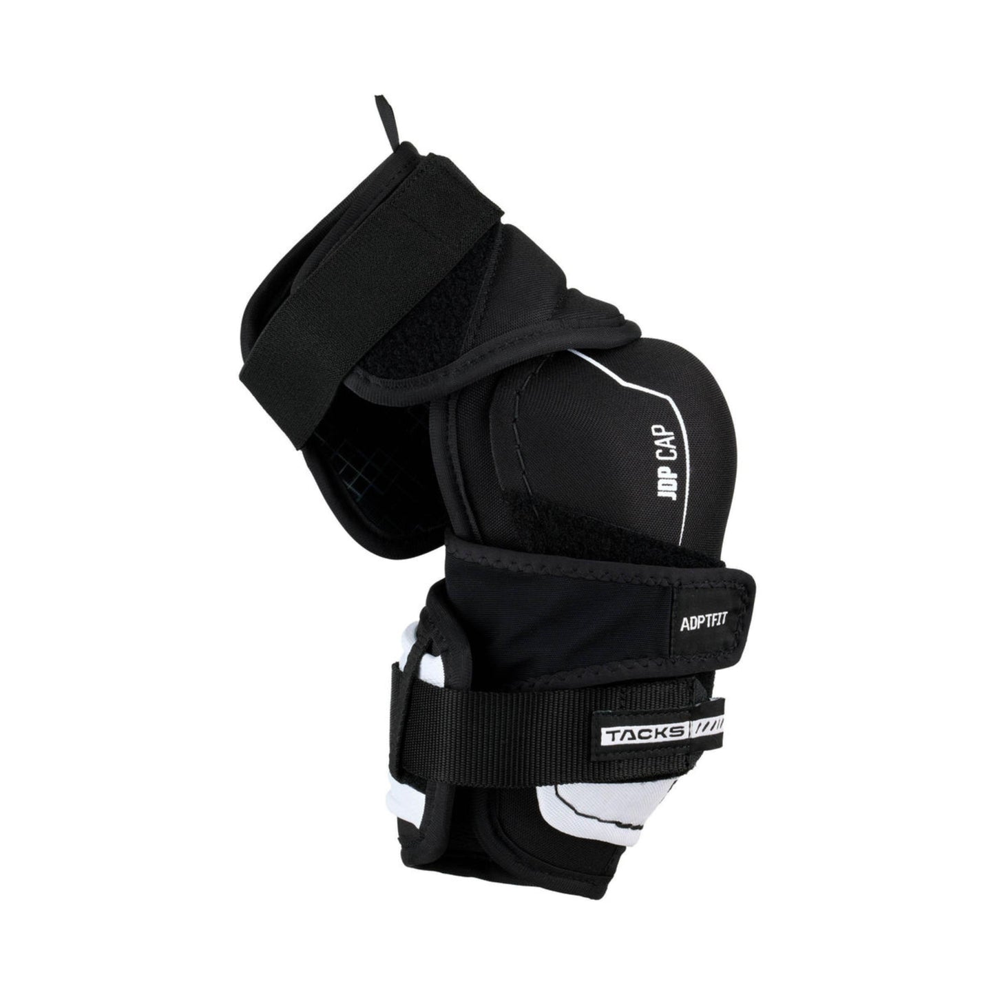 A photo of the CCM Tacks Vector Plus Hockey Elbow Pads in colour white and black.