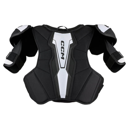 A photo of the CCM Tacks Vector Plus Hockey Shoulder Pads in colour white and black.