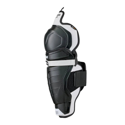 A photo of the CCM Tacks Vector Plus Hockey Shin Guards in colour black and white.