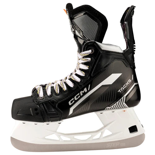 CCM Tacks Vector Premier Intermediate Hockey Skates (2022) with STEP Steel XS - Source Exclusive sIDE