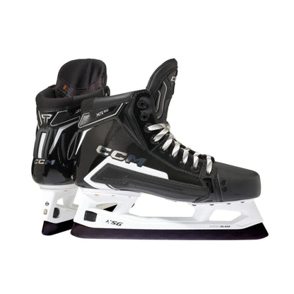 A photo of the CCM Tacks XR 90 Goalie Skates in colour black and white.