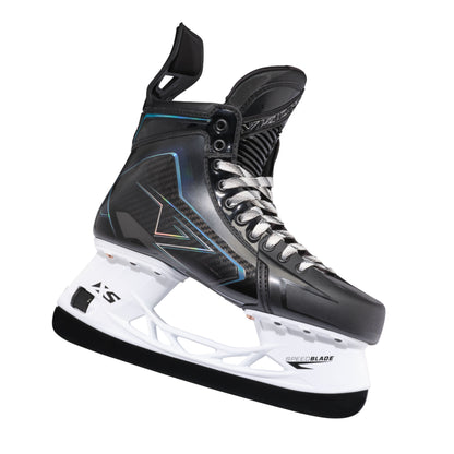 A photo of the CCM Vizion Hockey Skates in colour black and blue. 