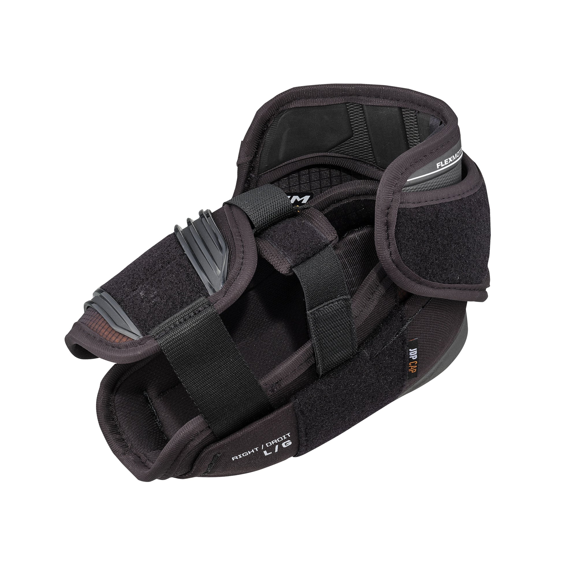 A photo of the CCM Tacks XR Pro Hockey Elbow Pads in colour black and orange.