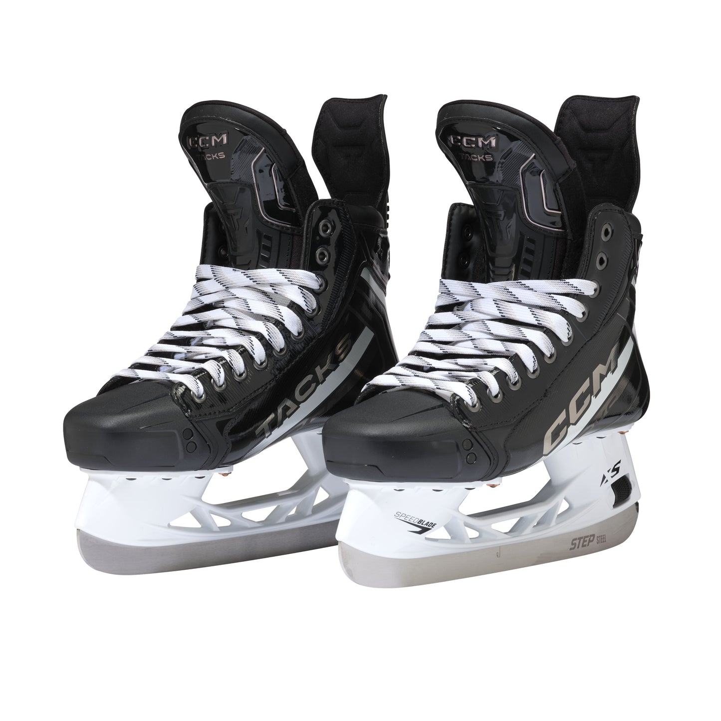 A photo of the CCM Tacks XR Hockey Skates in colours black, silver and grey.